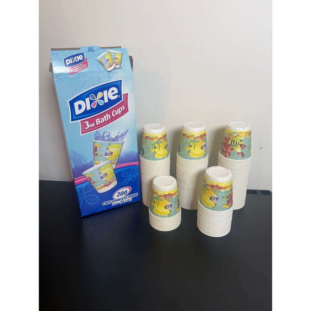 Dixie Tropical Fantasy 3oz Bath Cups Disposable Paper Cups 183 Count 0391